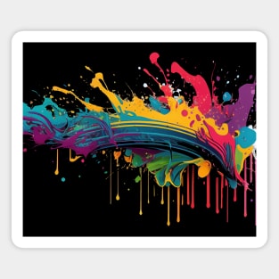 Colorful wild color splash. Magnet